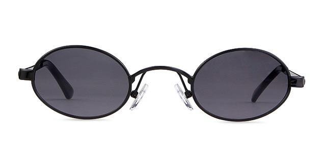 Calanovella Small Round Oval Sunglasses Men Women Gold Frame Red Lens 90s Slim Vintage Retro Sun Glasses - Calanovella.com