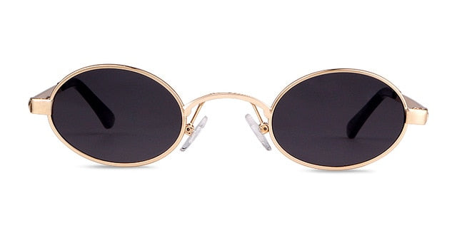 Calanovella Slim Oval Sunglasses Men Women Brand Designer Gold Frame