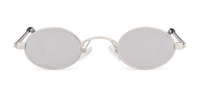 Calanovella Slim Oval Sunglasses Men Women Brand Designer Gold Frame Red Lens 90s Small Sun Glasses Vintage Tiny Retro Shades
