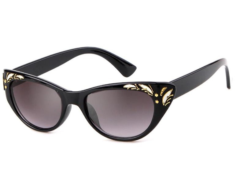 Calanovella Stylish Black Cat Eye Sunglasses Women Retro Vintage