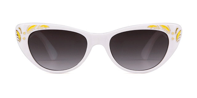 Calanovella Stylish Black Cat Eye Sunglasses Women Retro Vintage Cateye Shades