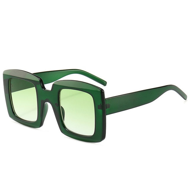 Calanovella Retro Oversized Square Sunglasses Designer Vintage Translucent Shades UV400