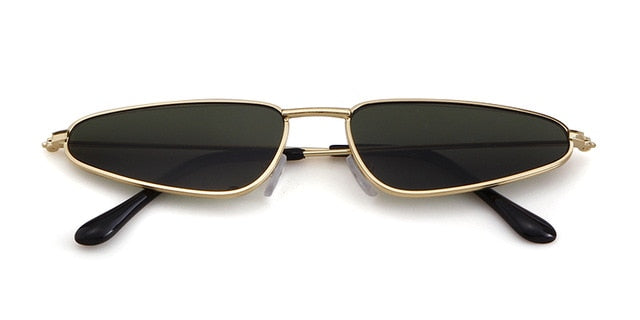 Calanovella Slim Cat Eye 90s Sunglasses for Women Retro Style Vintage Stylish Pink Yellow Red Lens