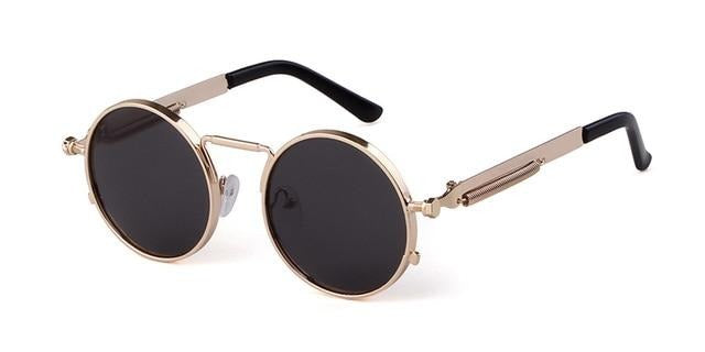 Calanovella Steampunk Round Sunglasses Stylish Classic Oval Round Steampunk Sunglasses Cool Circular Oval Round Gold Frame Vintage Gothic Eighties Retro 2020 Polarized UV400 for Men Women black,gold black,copper brown,silver mirror,gray green,silver blue,gold pink,gold clear 39.99 USD