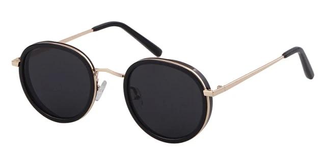 Calanovella Fashion Vintage Round Sunglasses Designer Marble Frame