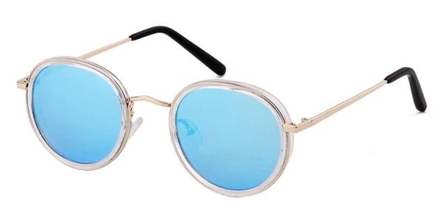 Calanovella Fashion Vintage Round Sunglasses Designer Marble Frame