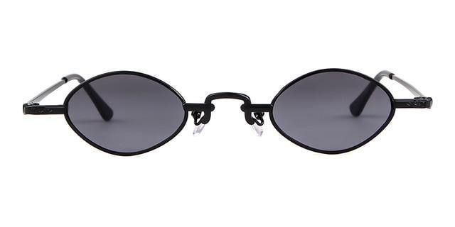Calanovella Small Oval Sunglasses Retro 90s Slim Rhombus Tiny Frame Sun Glasses - Calanovella.com