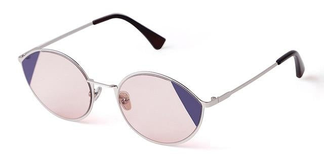Calanovella Vintage Cute Oval Round Cat Eye Sunglasses for Women Metal Frame
