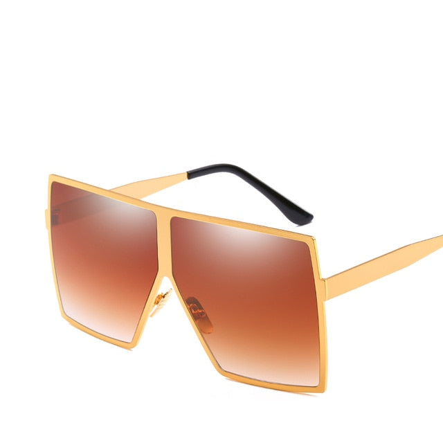 Calanovella Square Oversized Mirrored Sunglasses Womens Fashion