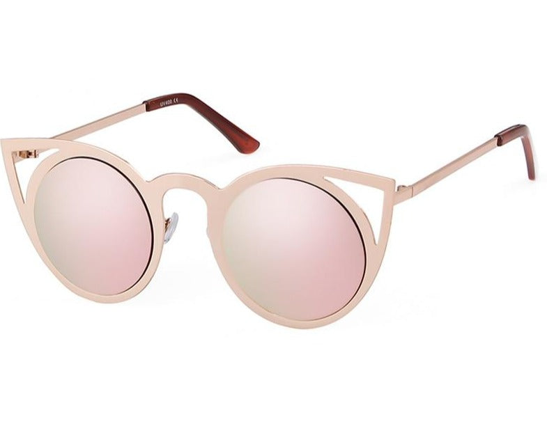 Calanovella Round Cat Eye Sunglasses Women Brand Designer Retro