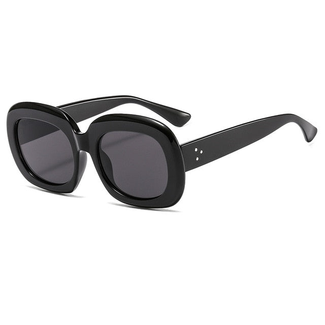 Calanovella Square Sunglasses Women Rivet Brand Design 90s Retro Thick Chunky Frame Flat Top Sun Glasses