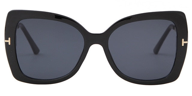Calanovella Women Vintage Sunglasses Oversized Cat Eye Brand Design