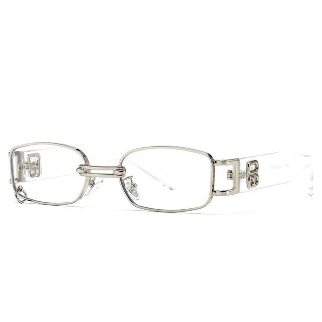 Calanovella Retro Cool Rectangle Sunglasses Men Brand Design Metal