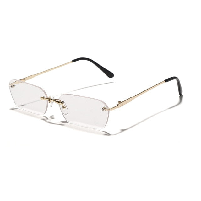 Calanovella Small Rimless Rectangle Sunglasses UV400