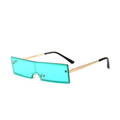Calanovella Sunglasses Men Women New Fashion Small Rectangle Sunglasses Rimless Sunglasses Black Vintage Glasses