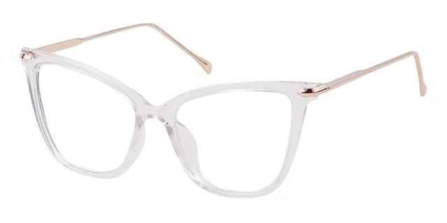 Calanovella Vintage Big Cat Eye Clear Eye Glasses for Women