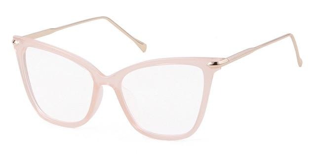 Calanovella Vintage Big Cat Eye Clear Eye Glasses for Women
