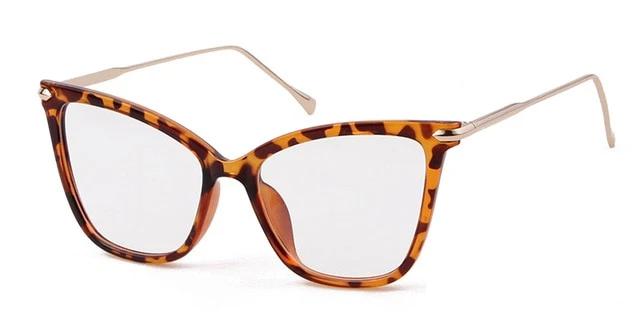 Calanovella Vintage Big Cat Eye Clear Eye Glasses for Women