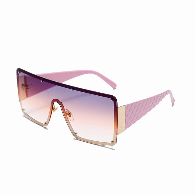 Calanovella Trendy New Square Sunglasses Women Fashion Oversized