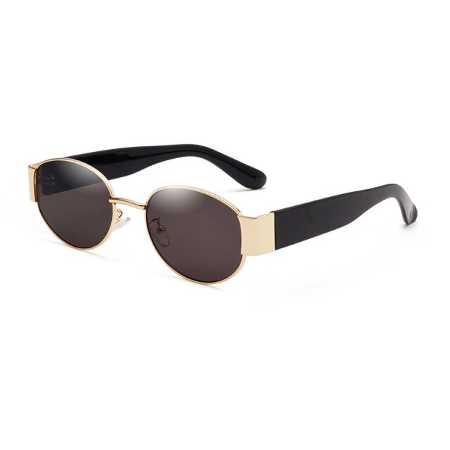 Calanovella Vintage Fashion Oval Sunglasses Designer Retro Round New Steampunk UV400