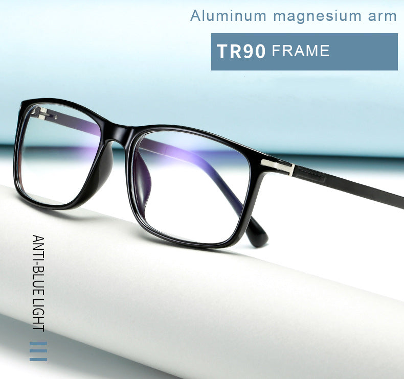 Calanovella TR90 Anti Blue Light Blocking Glasses Men Women Rectangular Fashion Aluminum Magnesium Arm Optical Lens Tom Eyeglasses