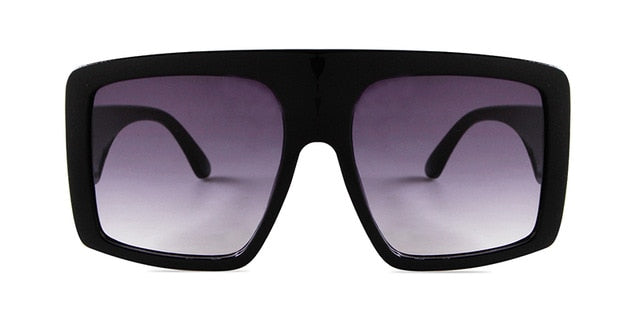 Calanovella Vintage Oversized Sunglasses Women Square Trendy Sun Glasses Big Black Shades