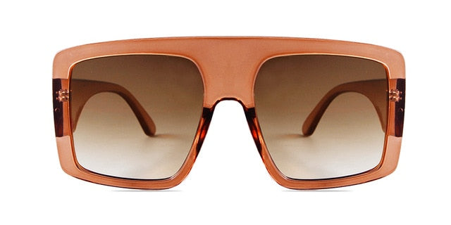 Calanovella Vintage Oversized Sunglasses Women Square Trendy Sun