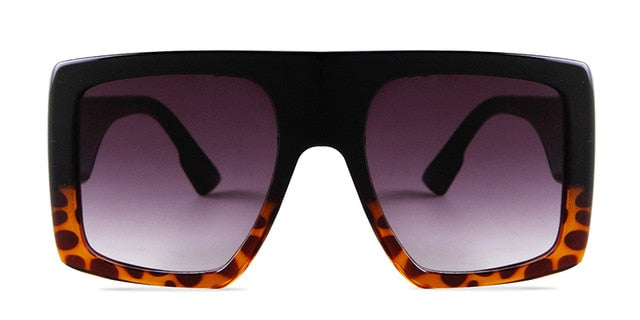 Calanovella Vintage Oversized Sunglasses Women Square Trendy Sun