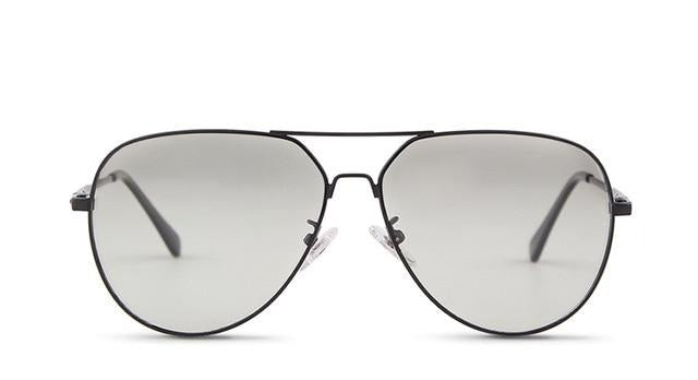 Calanovella Retro Pilot Photochromic Sunglasses for Men Women Polarized 90s Black Aviator UV400 Sun Glasses
