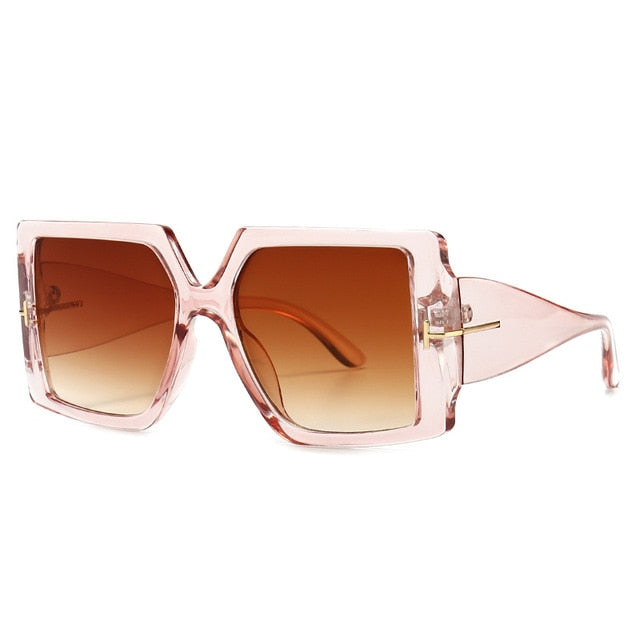 Calanovella Vintage Square Sunglasses Oversized Women Men Brand Design