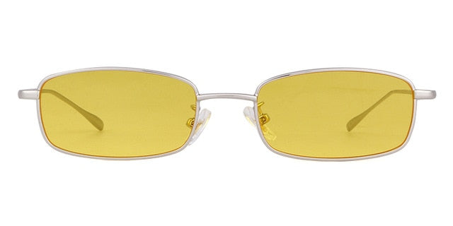 Calanovella Fashion Square Rectangle Sunglasses Colorful Lens Metal