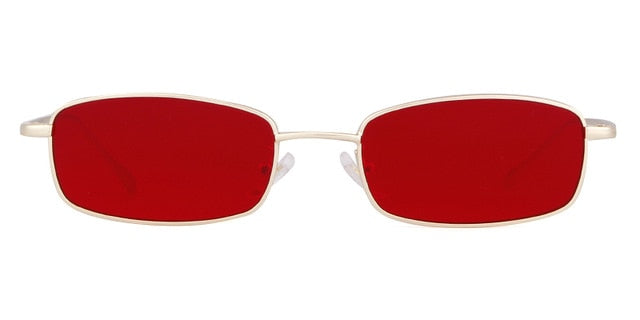 Calanovella Fashion Square Rectangle Sunglasses Colorful Lens Metal
