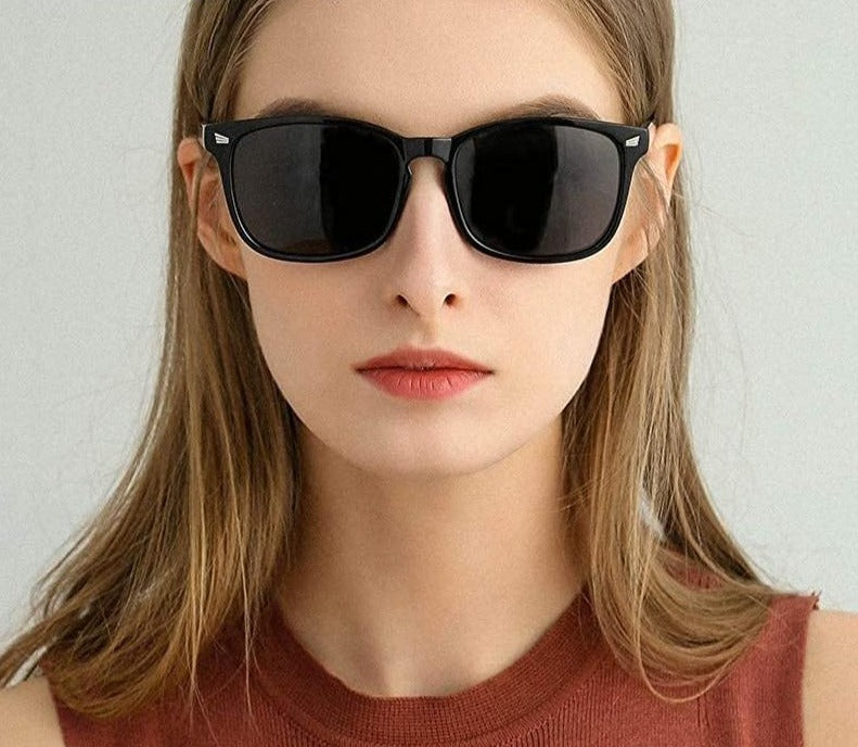 Calanovella Polarized Sunglasses for Women Men Designer Leopard Rectangle Frame Classic Trendy Stylish Sun Glasses UV400