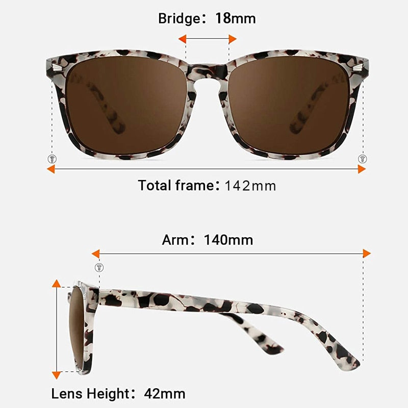 Calanovella Polarized Sunglasses for Women Men Designer Leopard
