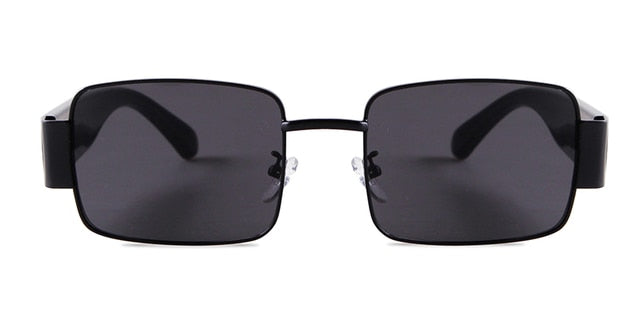 Calanovella Fashion Hip Hop Punk Sunglasses Designer Metal Square Rectangle Frame Retro Sun Glasses Cool Style