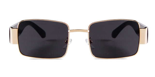 Calanovella Fashion Hip Hop Punk Sunglasses Designer Metal Square Rectangle Frame Retro Sun Glasses Cool Style