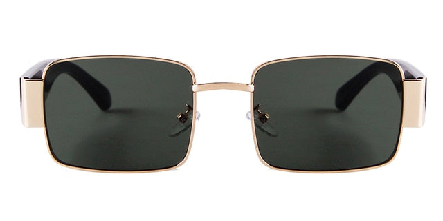 Calanovella Fashion Hip Hop Punk Sunglasses Designer Metal Square Rectangle Frame Retro Sun Glasses Cool Style