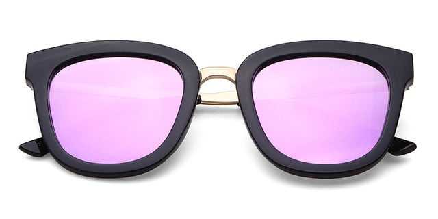 Calanovella Round Dazzling Sunglasses for Women Driving Shades Retro Flower Rose Gold Glasses