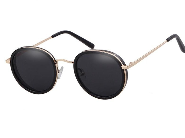 Calanovella Vintage Mirror Oval Sunglasses Men Women Shades Brand Designer Fashion 90s PInk Flower Rave Round Sun Glasses