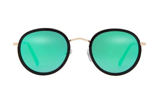 Calanovella Vintage Mirror Oval Sunglasses Men Women Shades Brand