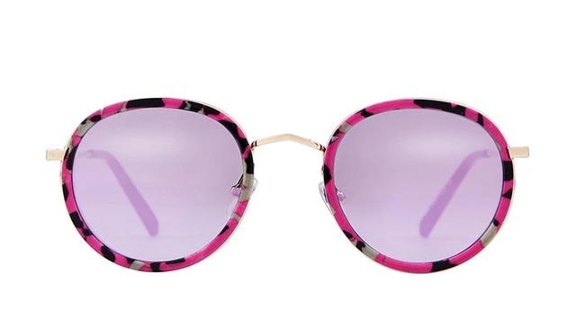 Calanovella Vintage Mirror Oval Sunglasses Men Women Shades Brand