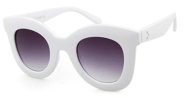 Calanovella White Cat Eye Sunglasses Women Cateye Sun Glasses Stylish