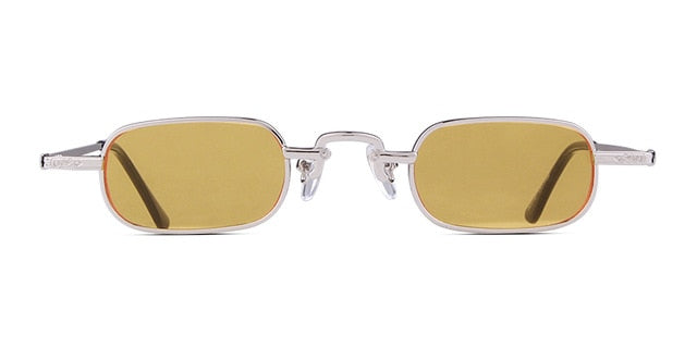 Calanovella Small Rectangular Sunglass Women Fashion Steampunk Sunglasses Men Brand Design Vintage Retro Sun Glasses Shades