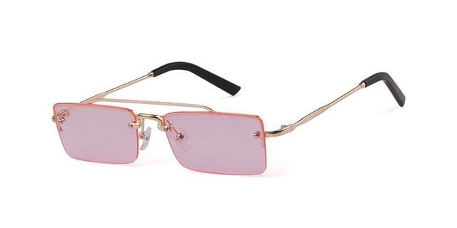 Calanovella Vintage Rectangular Sunglasses Women Brand Designer Narrow