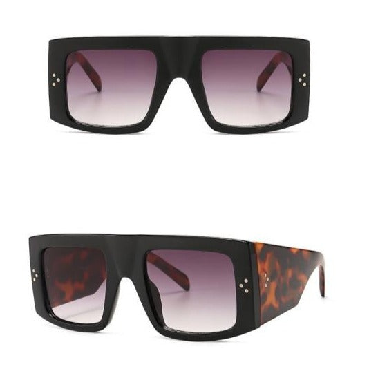 Calanovella Chunky Thick Wide Arm Big Square Sunglasses UV400