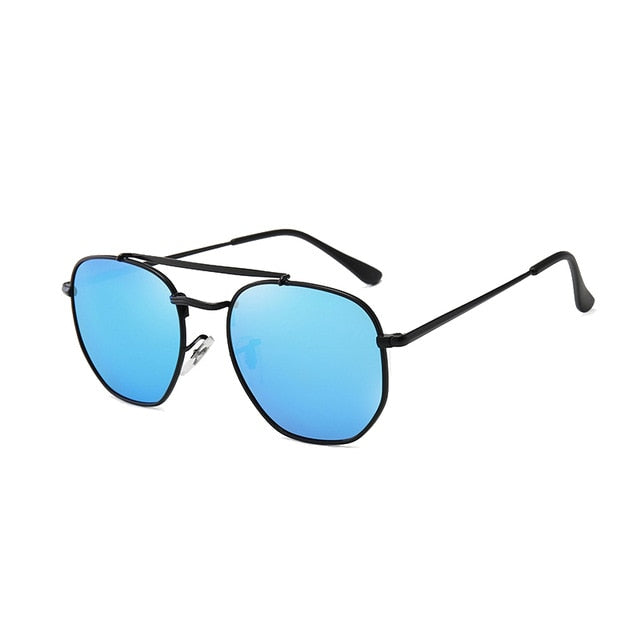 Calanovella Vintage Polygon Sunglasses Polarized Men Women Brand Designer Flat Lens Metal Frame Sun Glasses Cool Shades