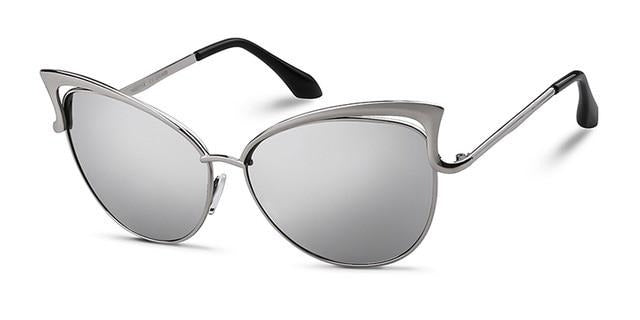 Calanovella Oversized Cat Eye Sunglasses Women Brand Designer Retro Vintage Gold Pink Mirror Sun Glasses Female Shades