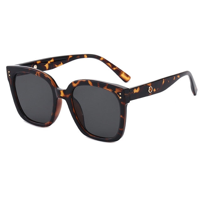 Calanovella Square Sunglasses Vintage Women Brand Designer Black Frame