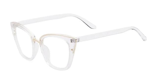 Calanovella Women Cat Eye Sunglasses Vintage Retro Fashion Brand Designer Clear Lens Cateye Shades UV400