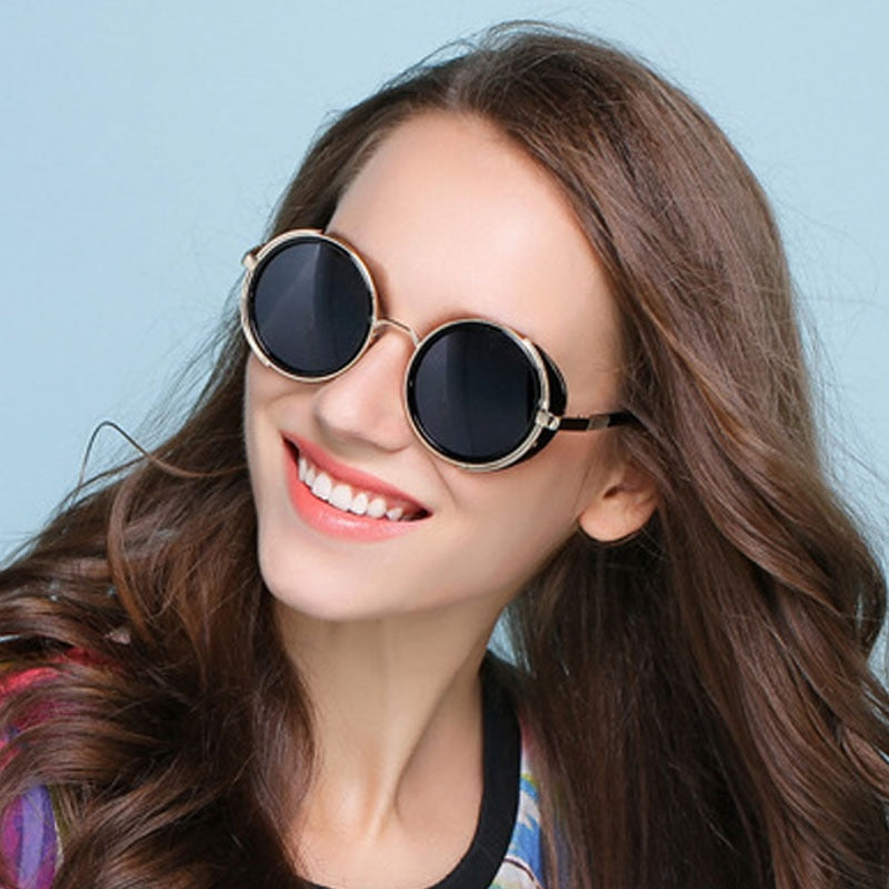 Calanovella Stylish Round Steampunk Sunglasses UV400